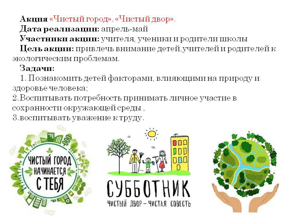 Акция «Чистый город». «Чистый двор».